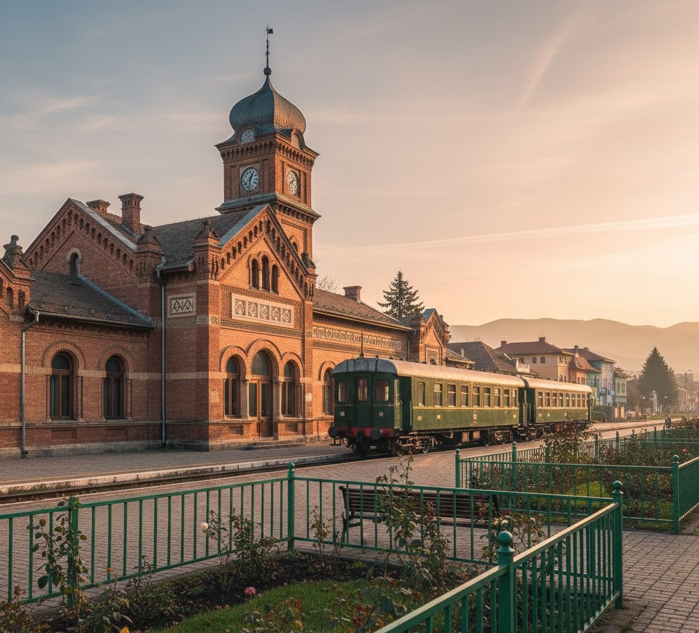 View of The Royal Railway Station of Curtea de Argeș