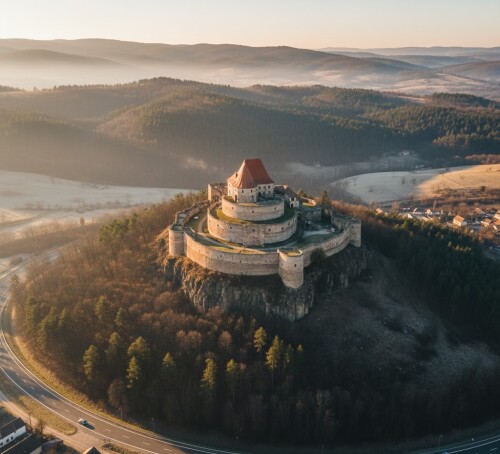 Aerial-view-of-Rupea-Fortress-on-a-basalt-hill-at-sunset-Transylvania-Romania.jpg