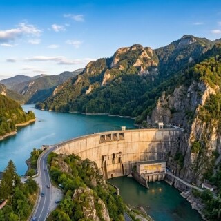 cozia-dam-olt-river-romania-landscape