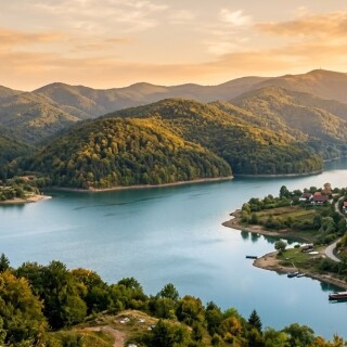 lake-cincis-panorama-sunset-poiana-rusca-mountains-romania